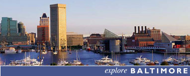 Baltimore harbor with maritime vessels